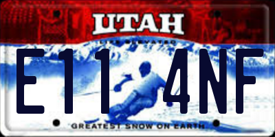 UT license plate E114NF