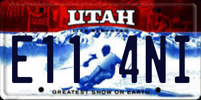 UT license plate E114NI