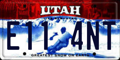 UT license plate E114NT