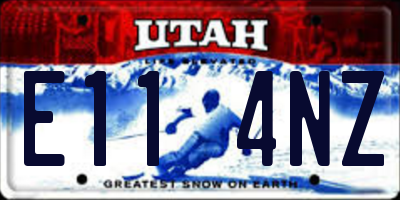 UT license plate E114NZ