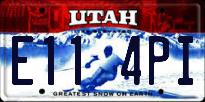 UT license plate E114PI