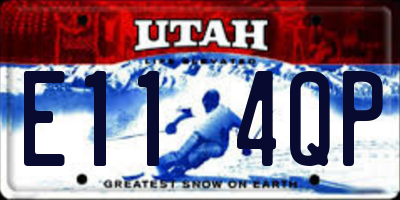 UT license plate E114QP