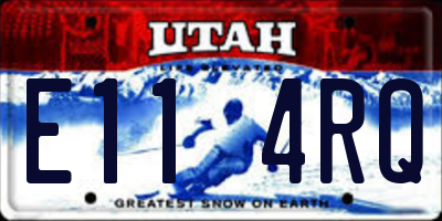 UT license plate E114RQ