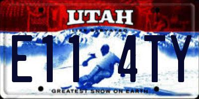 UT license plate E114TY