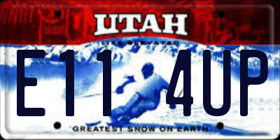 UT license plate E114UP
