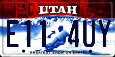 UT license plate E114UY