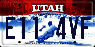 UT license plate E114VF