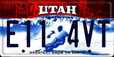 UT license plate E114VT