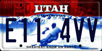 UT license plate E114VV