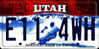 UT license plate E114WH