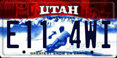 UT license plate E114WI