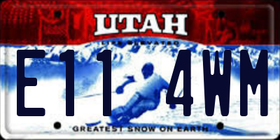 UT license plate E114WM