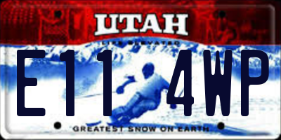 UT license plate E114WP