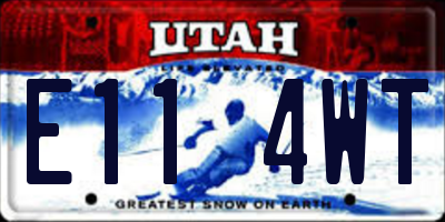 UT license plate E114WT