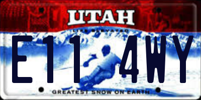 UT license plate E114WY