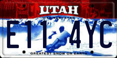 UT license plate E114YC