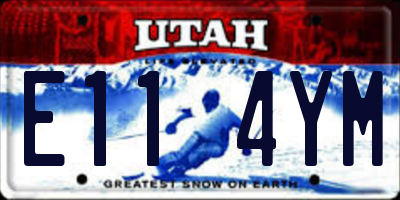 UT license plate E114YM