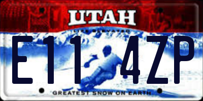 UT license plate E114ZP