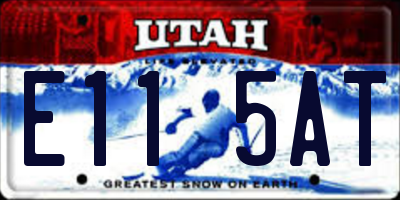 UT license plate E115AT