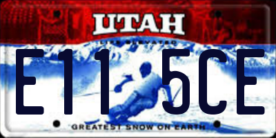 UT license plate E115CE