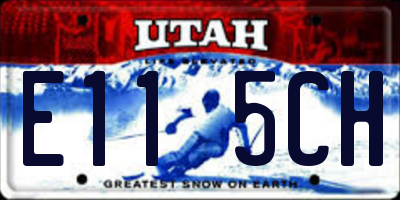 UT license plate E115CH