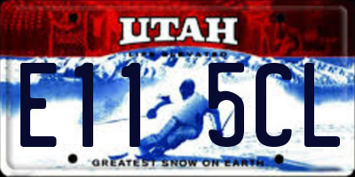 UT license plate E115CL