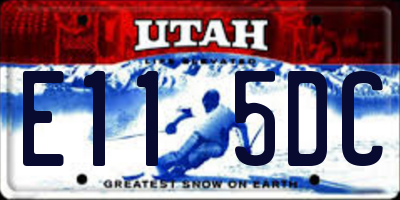UT license plate E115DC