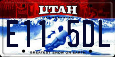 UT license plate E115DL