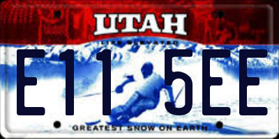UT license plate E115EE