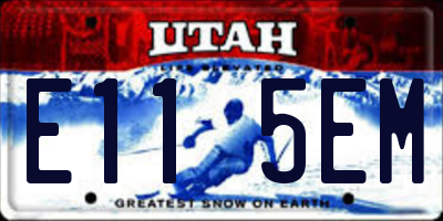 UT license plate E115EM
