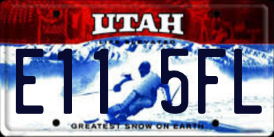 UT license plate E115FL