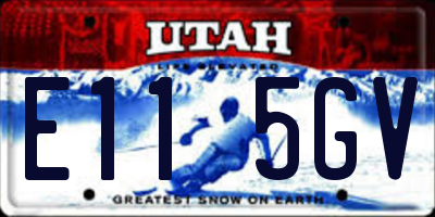 UT license plate E115GV