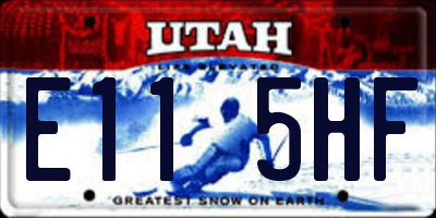 UT license plate E115HF