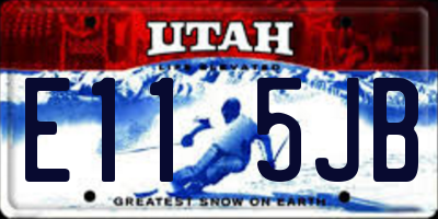 UT license plate E115JB
