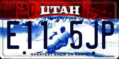 UT license plate E115JP