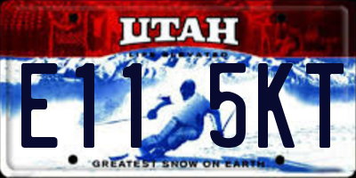 UT license plate E115KT