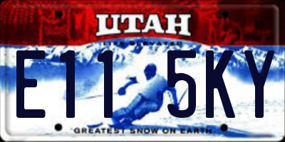 UT license plate E115KY