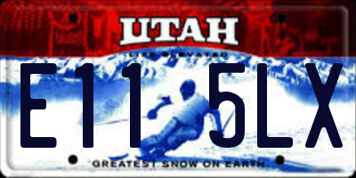UT license plate E115LX