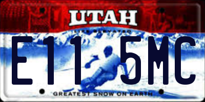 UT license plate E115MC