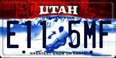UT license plate E115MF
