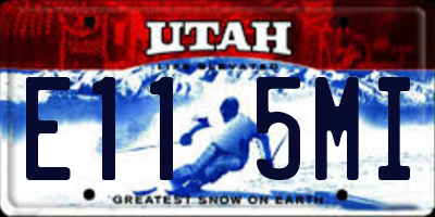 UT license plate E115MI