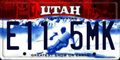 UT license plate E115MK