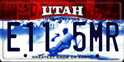 UT license plate E115MR