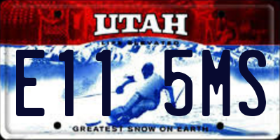 UT license plate E115MS