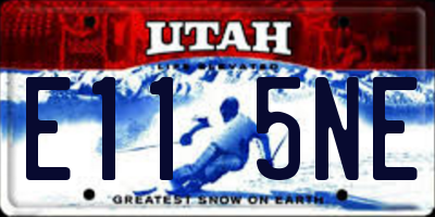 UT license plate E115NE