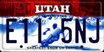 UT license plate E115NJ