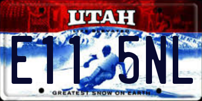 UT license plate E115NL