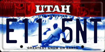 UT license plate E115NT