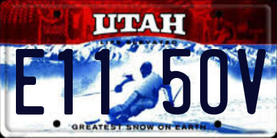 UT license plate E115OV