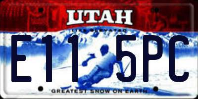 UT license plate E115PC
